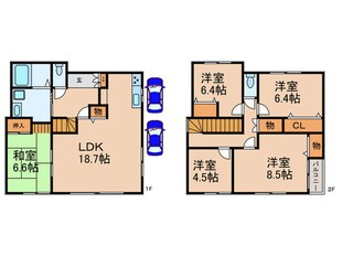 千里山西6丁目松原宅貸家の物件間取画像